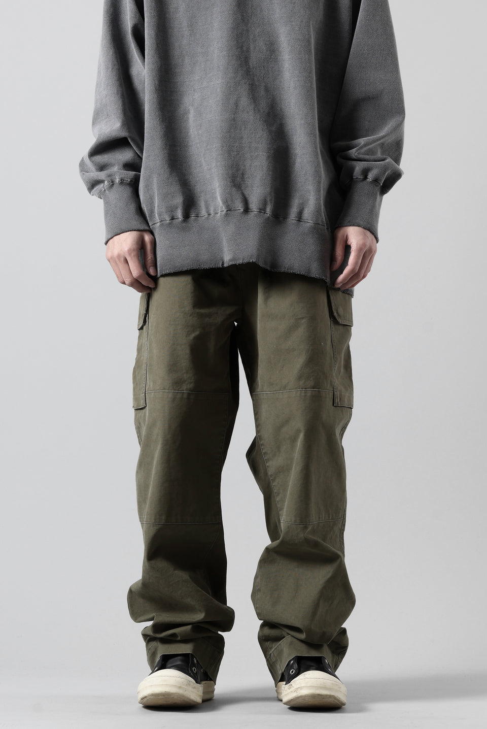 画像をギャラリービューアに読み込む, N/07 MILITARY TROUSERS M47 / VINTAGE BIO-WASHED DUCK CANVAS (KHAKI)