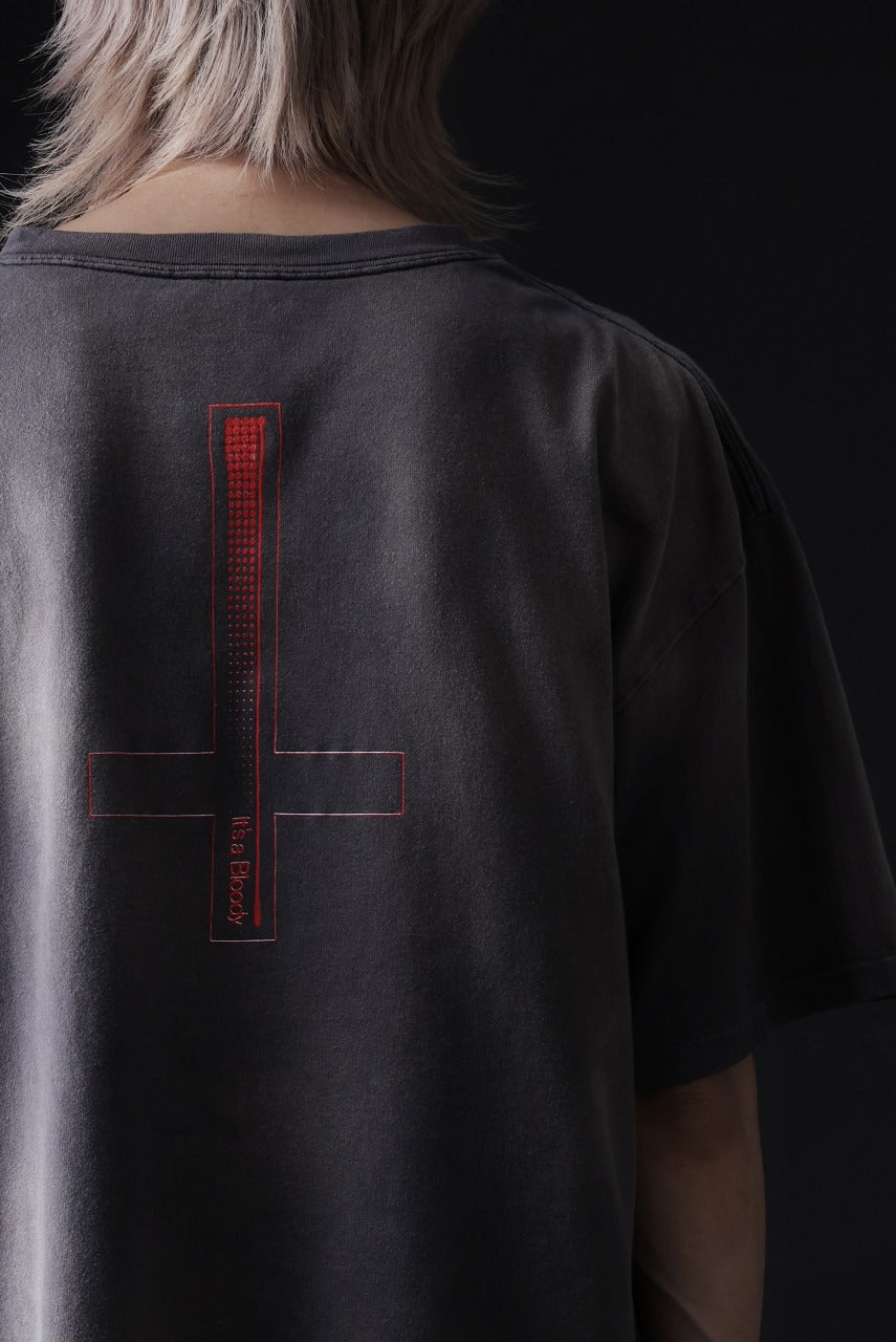 画像をギャラリービューアに読み込む, ZIG UR IDOL FADED & CRACKED SS TOPS - Cyber Punkula (VINTAGE GREY)