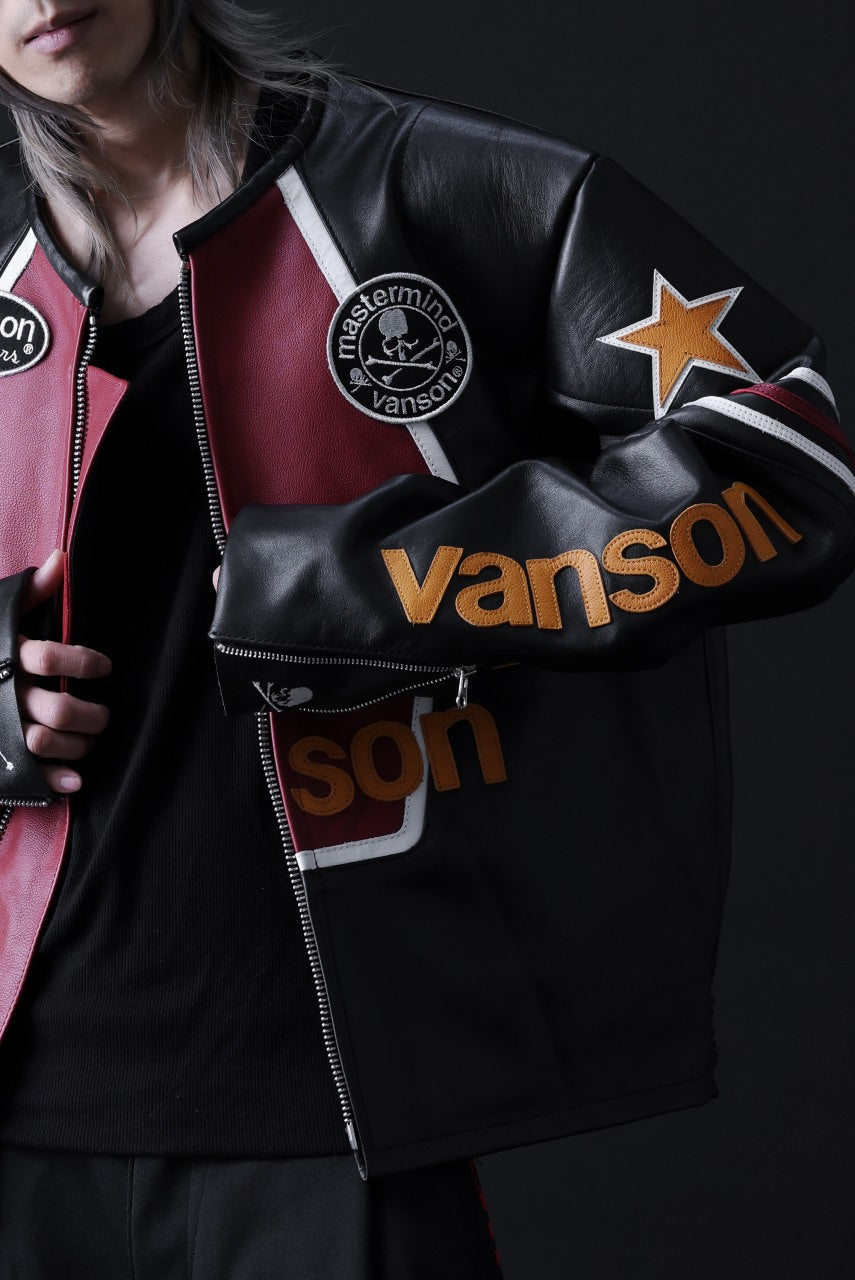 画像をギャラリービューアに読み込む, mastermind WORLD × VANSON STAR JACKET (BLACK)