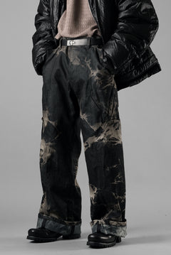 画像をギャラリービューアに読み込む, OPPOSE DUALITY 8POCKET PANEL WIDE DENIM TROUSERS (BLACK GREY)