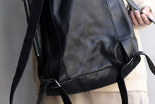 Load image into Gallery viewer, A.F ARTEFACT x Portaille LEATHER BACK PACK / WAXED HORSE LEAHER (BLACK)