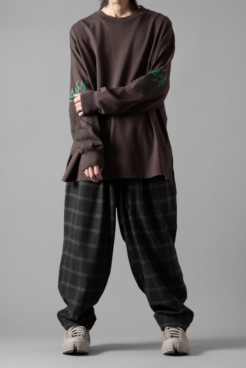 画像をギャラリービューアに読み込む, N/07 exclusive EASY WAIST TAPERED PANTS / T/R DOUBLE SIDE BRUSHED 2WAY STRETCH (CHECK)