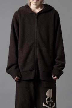 Load image into Gallery viewer, MASTERMIND WORLD LOUNGE FULL-ZIP HOODIE / SOFTY BOA FLEECE (BROWN x SAND)