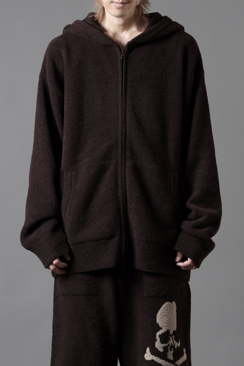 Load image into Gallery viewer, MASTERMIND WORLD LOUNGE FULL-ZIP HOODIE / SOFTY BOA FLEECE (BROWN x SAND)