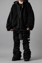 Load image into Gallery viewer, A.F ARTEFACT MA-1 HOODIE JACKET / TEDDY BOA FLEECE (BLACK)
