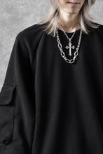 Load image into Gallery viewer, A.F ARTEFACT FLAP POCKET RAGLAN TOP / COPE KNIT JERSEY (BLACK)