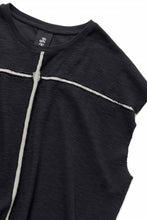 画像をギャラリービューアに読み込む, thom/krom SLEEVELESS T SHIRT / FLAME DOUBLE-FACE JERSEY (BLACK)
