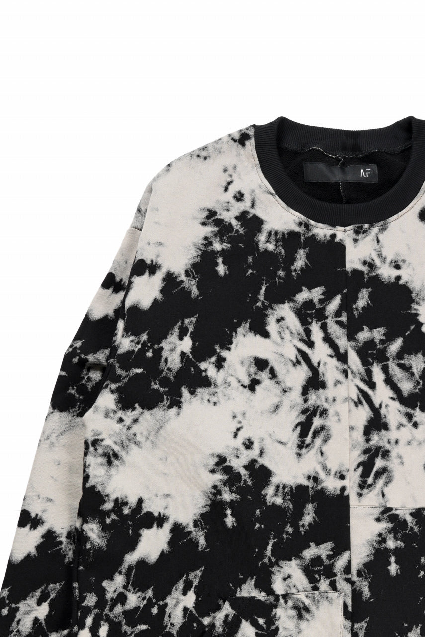 画像をギャラリービューアに読み込む, A.F ARTEFACT ASYMMETRY LOOP HEM TOPS / MOTTLED DYING (BLACK x IVORY)