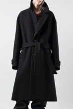 画像をギャラリービューアに読み込む, Juun.J Over Fit Knit Paneled Long Single Coat (BLACK)