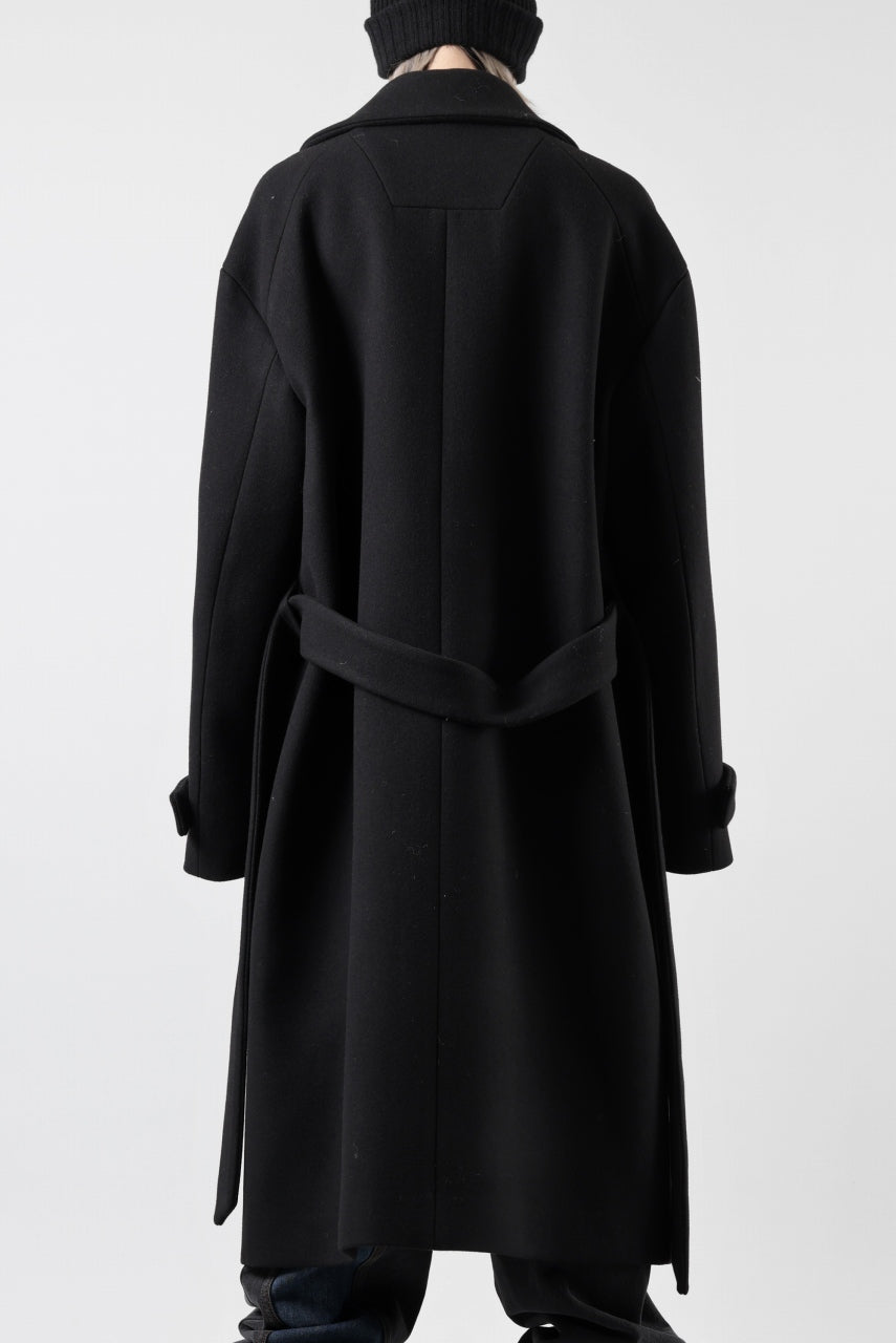 画像をギャラリービューアに読み込む, Juun.J Over Fit Knit Paneled Long Single Coat (BLACK)