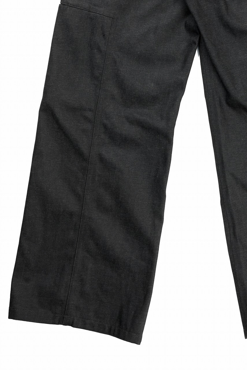 画像をギャラリービューアに読み込む, OPPOSE DUALITY 8POCKET PANEL WIDE DENIM TROUSERS (BLACK GREY)