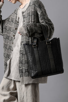 画像をギャラリービューアに読み込む, ierib Square Hand Tote Bag /  Rough Bull (BLACK)