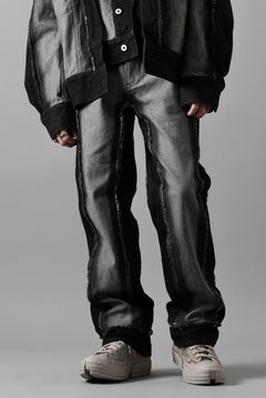 Load image into Gallery viewer, Feng Chen Wang RAW EDGE PATCHWORK TROUSERS (BLACK)