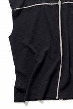 画像をギャラリービューアに読み込む, thom/krom SLEEVELESS T SHIRT / FLAME DOUBLE-FACE JERSEY (BLACK)