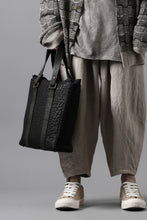 Load image into Gallery viewer, ierib Zipper Hand Tote Bag /  Rough Bull (BLACK)
