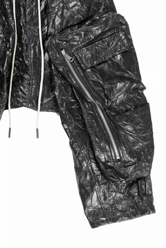 画像をギャラリービューアに読み込む, A.F ARTEFACT DROPCLOTCH WIDE PANTS / WASHER SYNTHETIC LEATHER (BLACK)