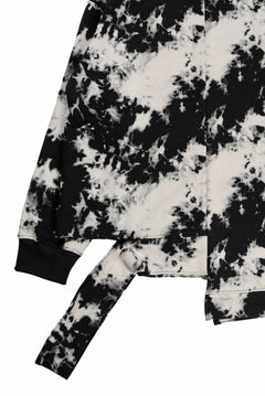 画像をギャラリービューアに読み込む, A.F ARTEFACT ASYMMETRY LOOP HEM TOPS / MOTTLED DYING (BLACK x IVORY)