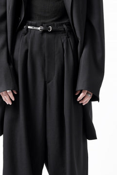 画像をギャラリービューアに読み込む, Y's for men 3TUCKS WIDE TAPERED PANTS / CLASSIC WOOL GABADINE (BLACK)