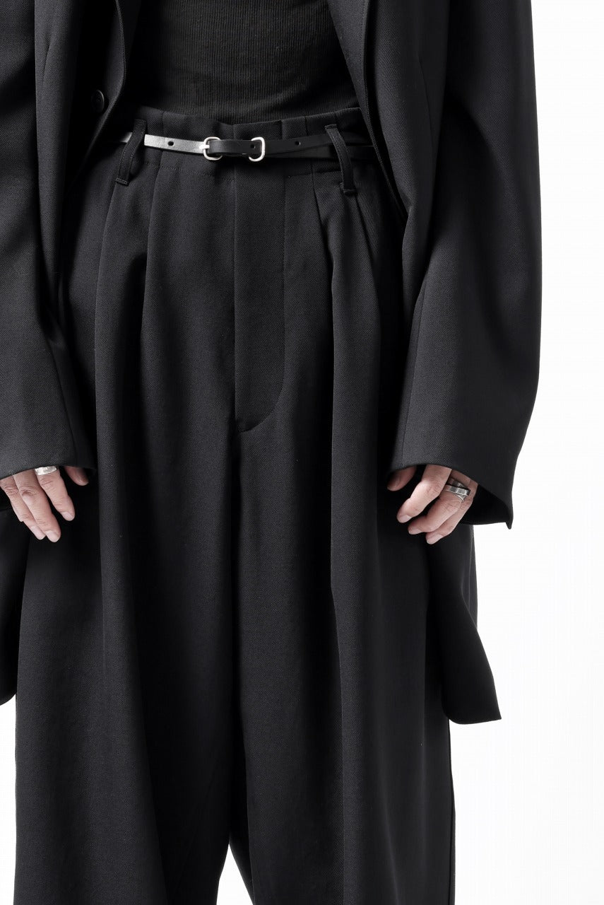 画像をギャラリービューアに読み込む, Y's for men 3TUCKS WIDE TAPERED PANTS / CLASSIC WOOL GABADINE (BLACK)