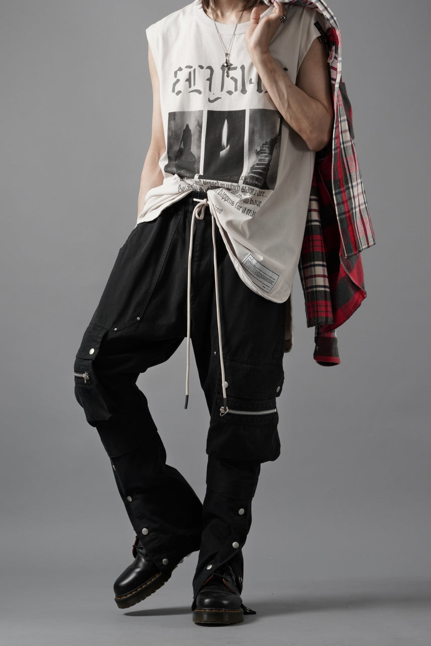 画像をギャラリービューアに読み込む, A.F ARTEFACT exclusive SOLID CARGO PANTS / BIO-WASHED CHINO CLOTH (BLACK)