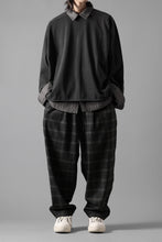 画像をギャラリービューアに読み込む, N/07 exclusive EASY WAIST TAPERED PANTS / T/R DOUBLE SIDE BRUSHED 2WAY STRETCH (CHECK)