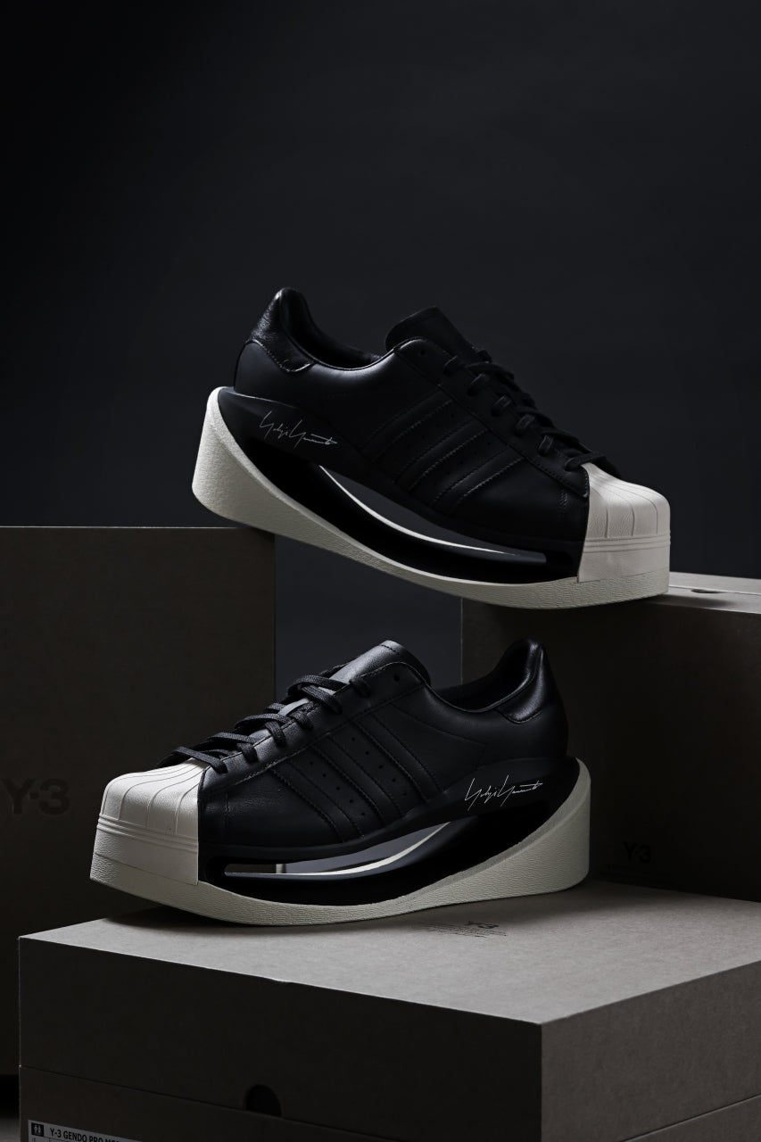 画像をギャラリービューアに読み込む, Y-3 Yohji Yamamoto GENDO SUPER STAR (BLACK x BLACK x CREAM WHITE)