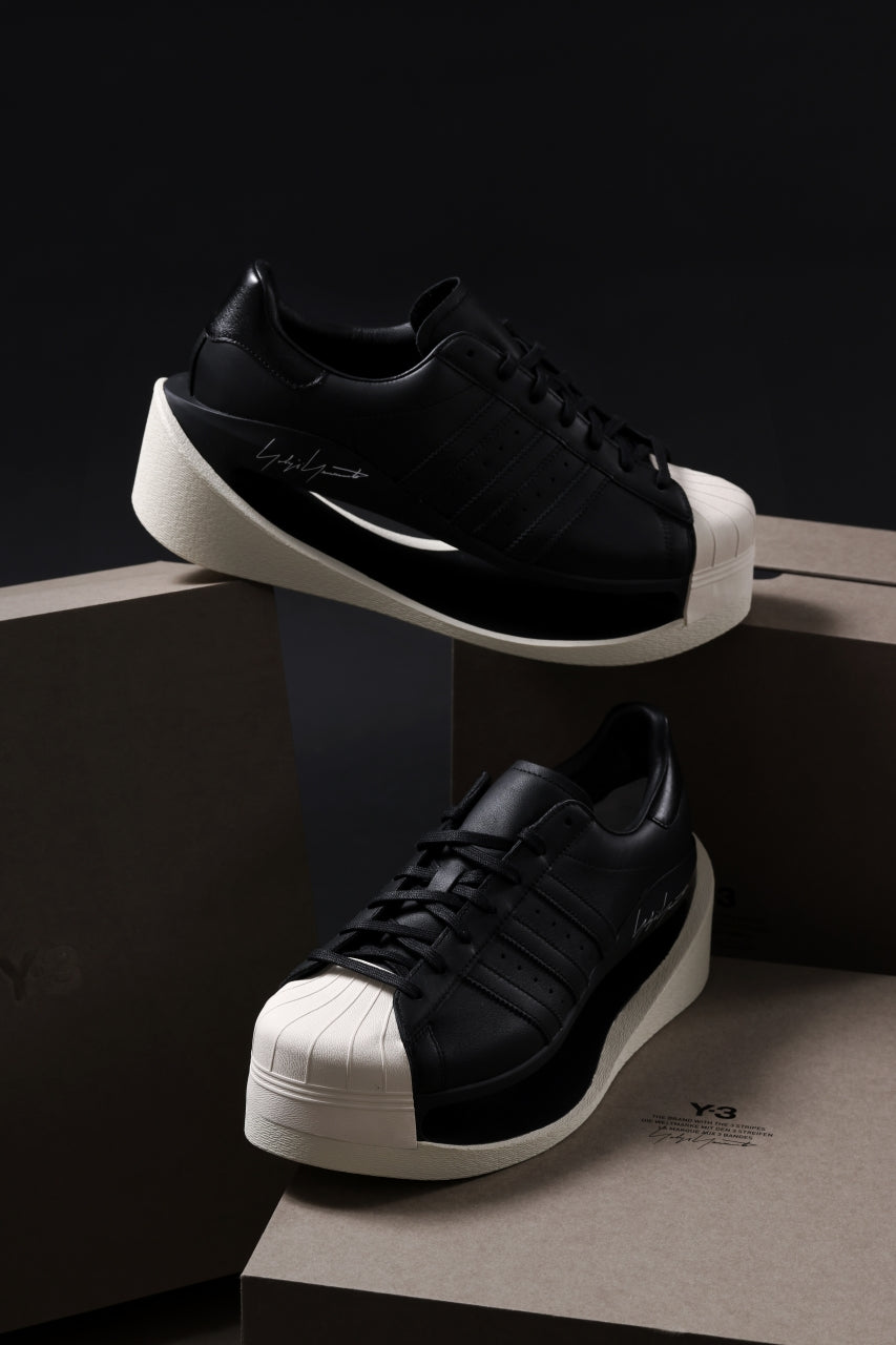 画像をギャラリービューアに読み込む, Y-3 Yohji Yamamoto GENDO SUPER STAR (BLACK x BLACK x CREAM WHITE)