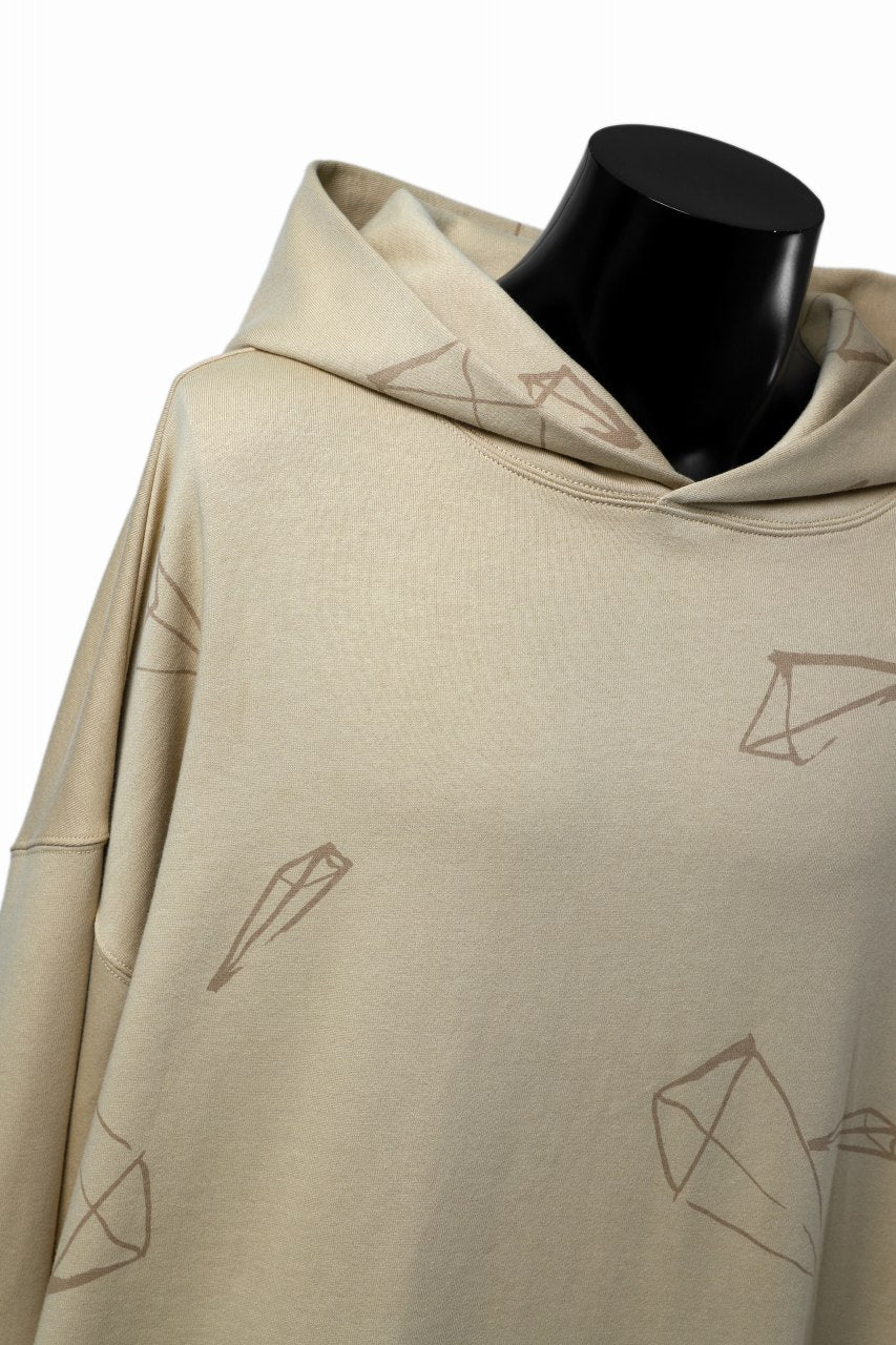 画像をギャラリービューアに読み込む, A.F ARTEFACT PYRA PATTERN PRINT SWEAT HOODIE (BEIGE)