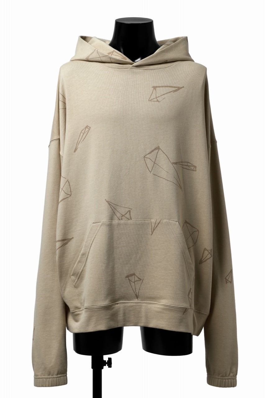 画像をギャラリービューアに読み込む, A.F ARTEFACT PYRA PATTERN PRINT SWEAT HOODIE (BEIGE)