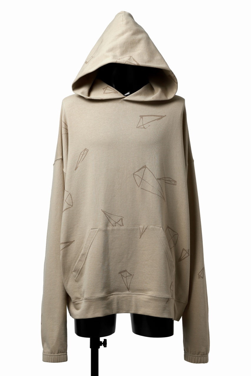 画像をギャラリービューアに読み込む, A.F ARTEFACT PYRA PATTERN PRINT SWEAT HOODIE (BEIGE)