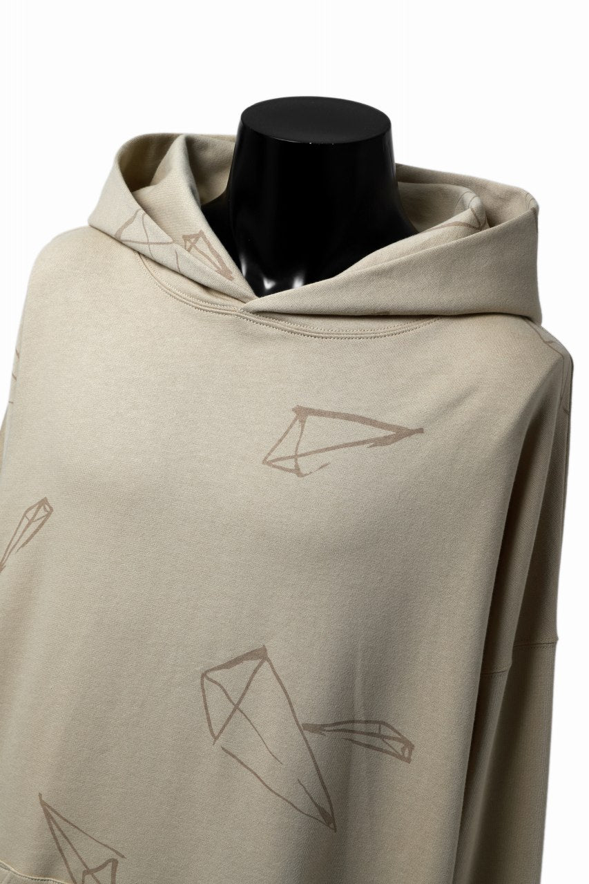 画像をギャラリービューアに読み込む, A.F ARTEFACT PYRA PATTERN PRINT SWEAT HOODIE (BEIGE)