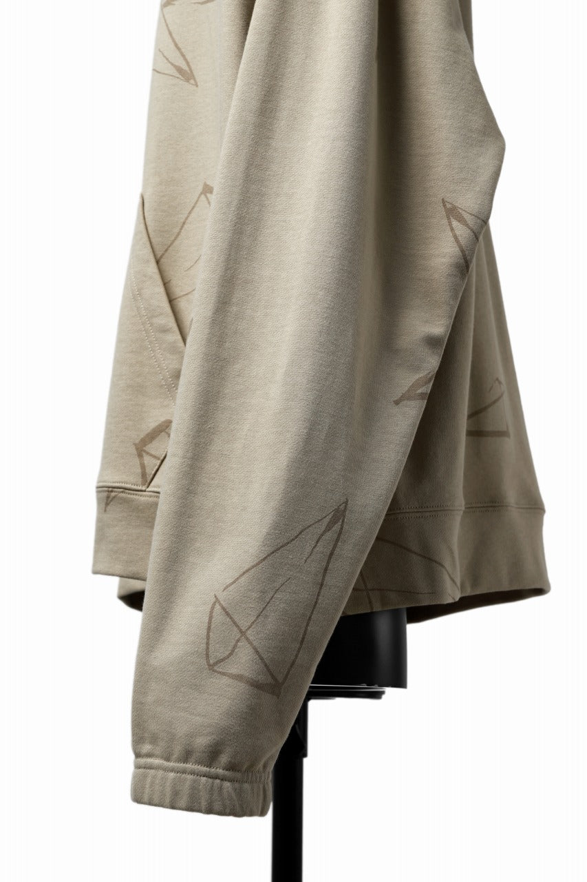 画像をギャラリービューアに読み込む, A.F ARTEFACT PYRA PATTERN PRINT SWEAT HOODIE (BEIGE)