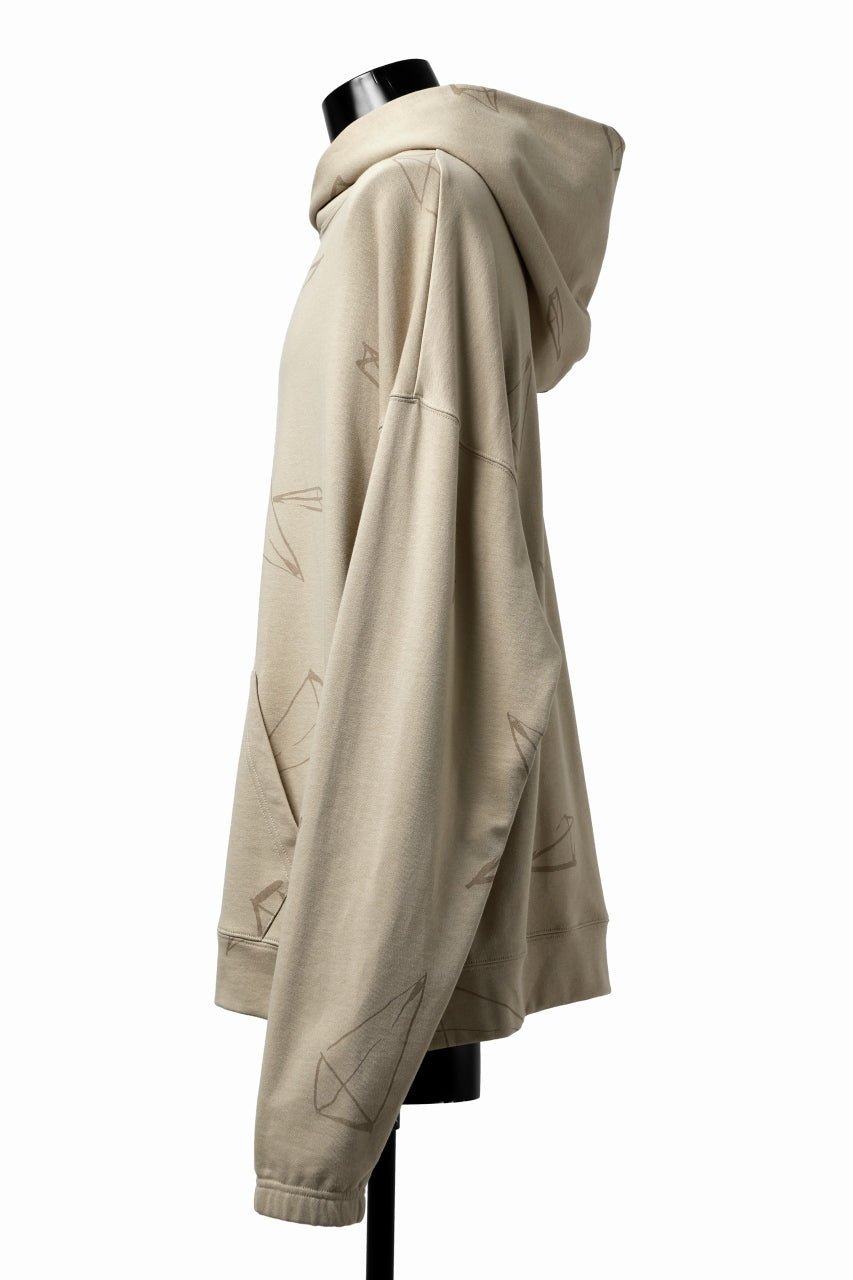 画像をギャラリービューアに読み込む, A.F ARTEFACT PYRA PATTERN PRINT SWEAT HOODIE (BEIGE)