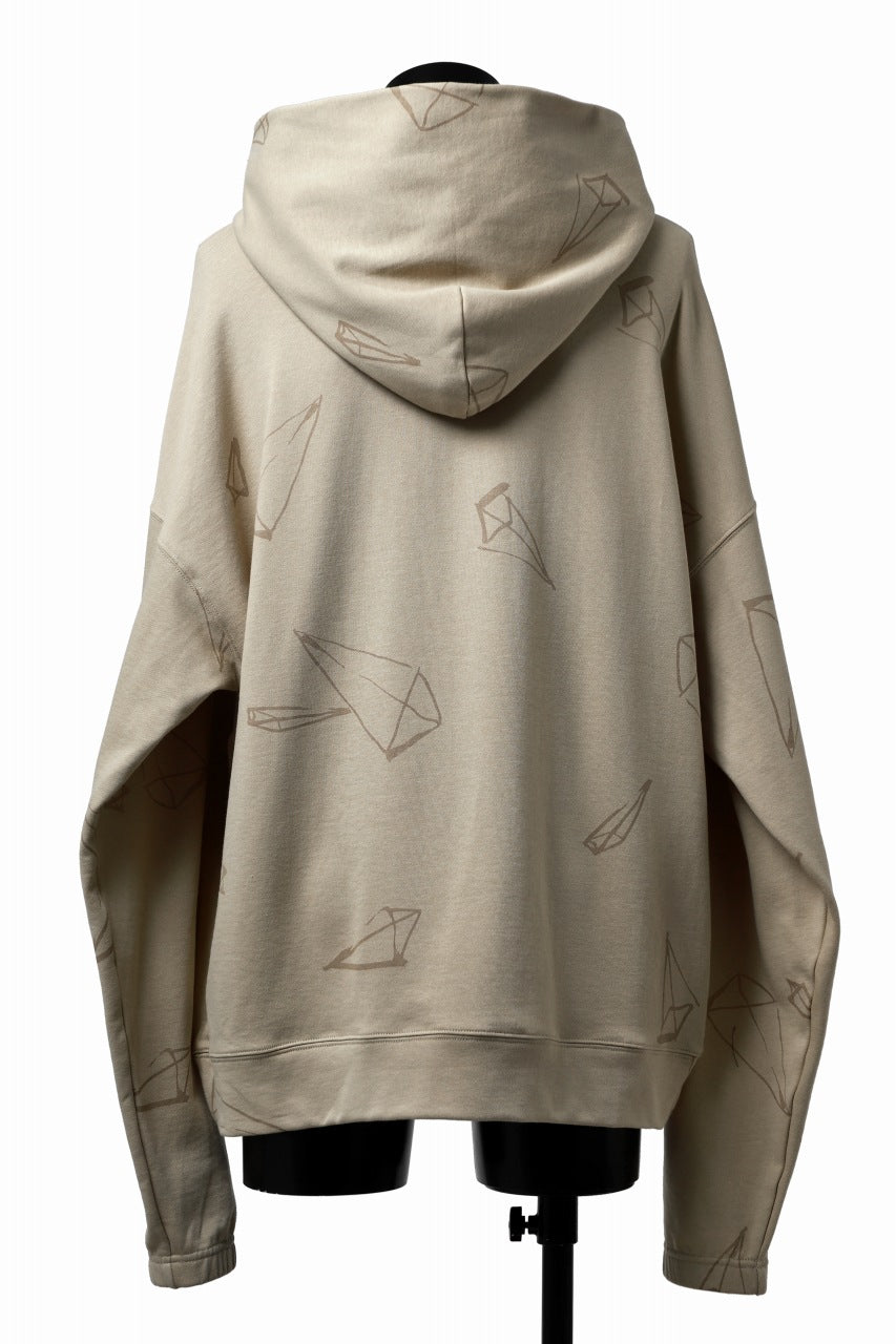 画像をギャラリービューアに読み込む, A.F ARTEFACT PYRA PATTERN PRINT SWEAT HOODIE (BEIGE)