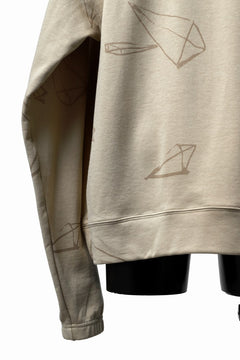 画像をギャラリービューアに読み込む, A.F ARTEFACT PYRA PATTERN PRINT SWEAT HOODIE (BEIGE)