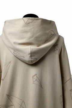画像をギャラリービューアに読み込む, A.F ARTEFACT PYRA PATTERN PRINT SWEAT HOODIE (BEIGE)