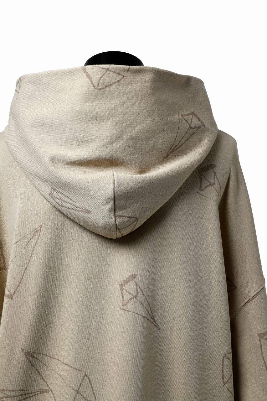 画像をギャラリービューアに読み込む, A.F ARTEFACT PYRA PATTERN PRINT SWEAT HOODIE (BEIGE)