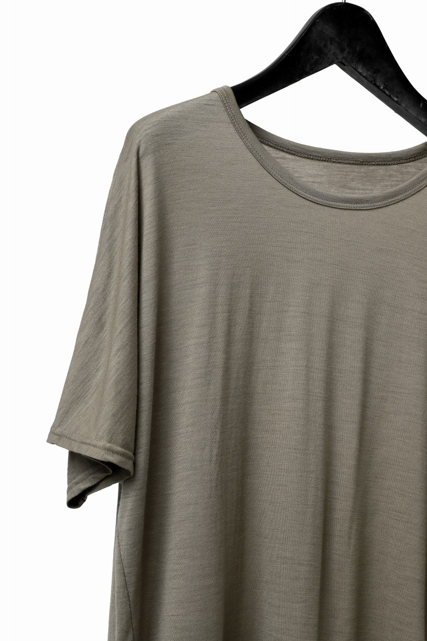 画像をギャラリービューアに読み込む, COLINA DOLMAN S/S TEE / SUPER 120s WASHABLE WOOL JERSEY (SEPIA)