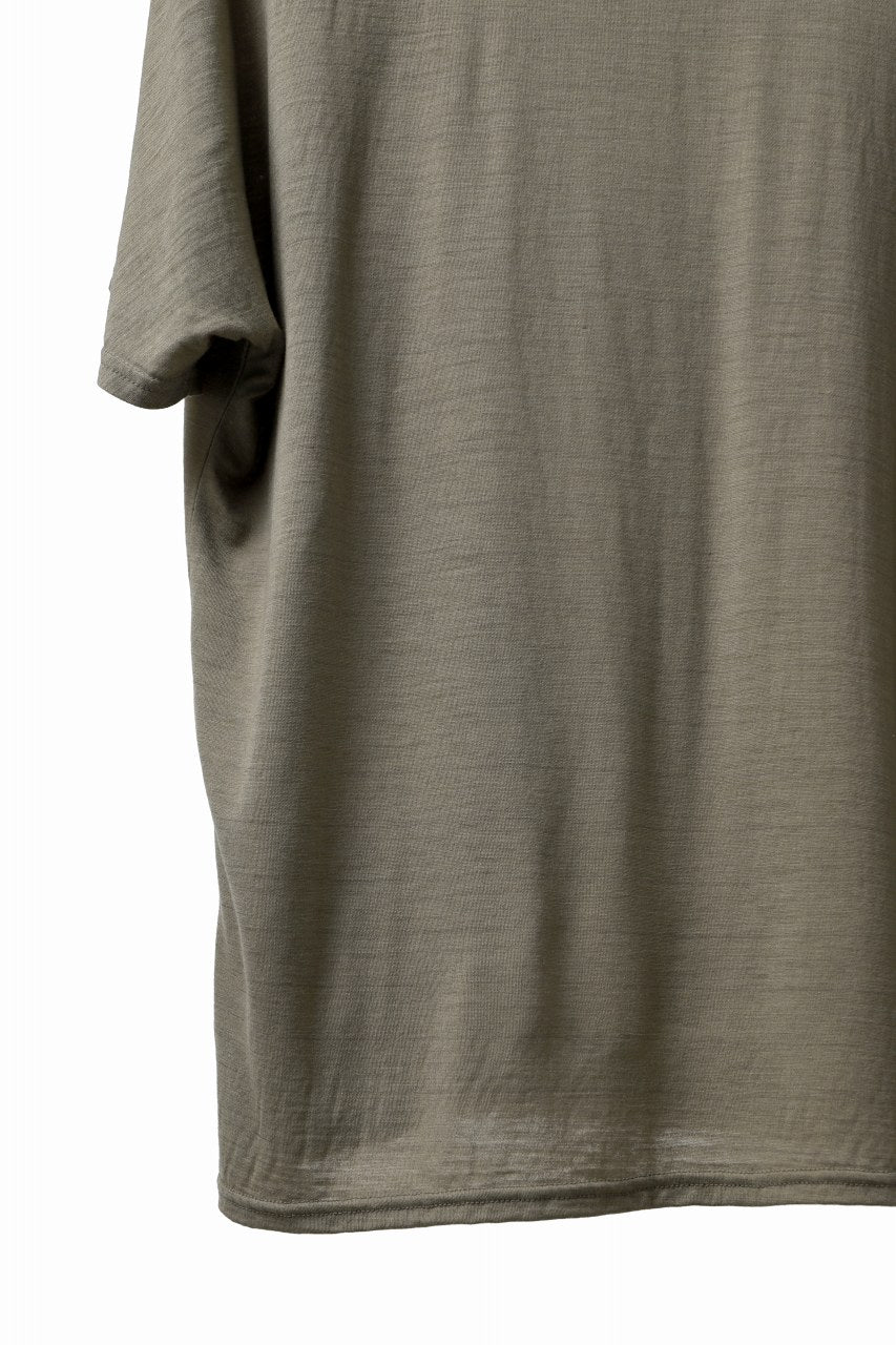 画像をギャラリービューアに読み込む, COLINA DOLMAN S/S TEE / SUPER 120s WASHABLE WOOL JERSEY (SEPIA)