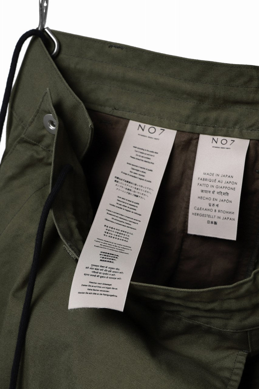 画像をギャラリービューアに読み込む, N/07 MILITARY TROUSERS M47 / LIGHT-WEIGHT DUCK (OLIVE)