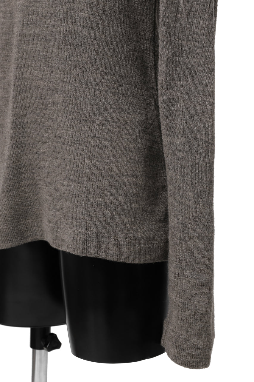 Load image into Gallery viewer, KLASICA SMOKE TURTLE NECK KNIT SWEAT TOP / WEANER WOOL RIB (FAWN)