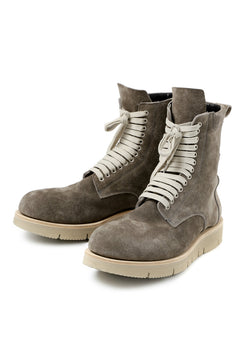 Load image into Gallery viewer, A.F ARTEFACT x Portaille LACE-UP SIDE ZIP BOOTS / SOFT SUEDE (GREIGE)