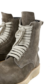 Load image into Gallery viewer, A.F ARTEFACT x Portaille LACE-UP SIDE ZIP BOOTS / SOFT SUEDE (GREIGE)