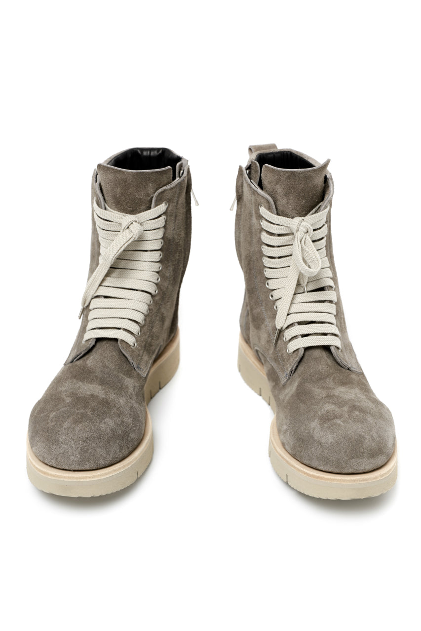 Load image into Gallery viewer, A.F ARTEFACT x Portaille LACE-UP SIDE ZIP BOOTS / SOFT SUEDE (GREIGE)
