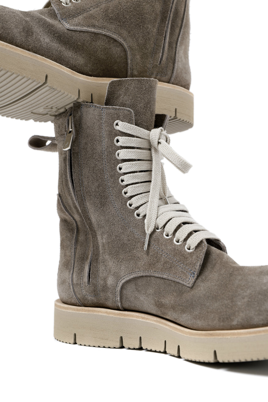 Load image into Gallery viewer, A.F ARTEFACT x Portaille LACE-UP SIDE ZIP BOOTS / SOFT SUEDE (GREIGE)