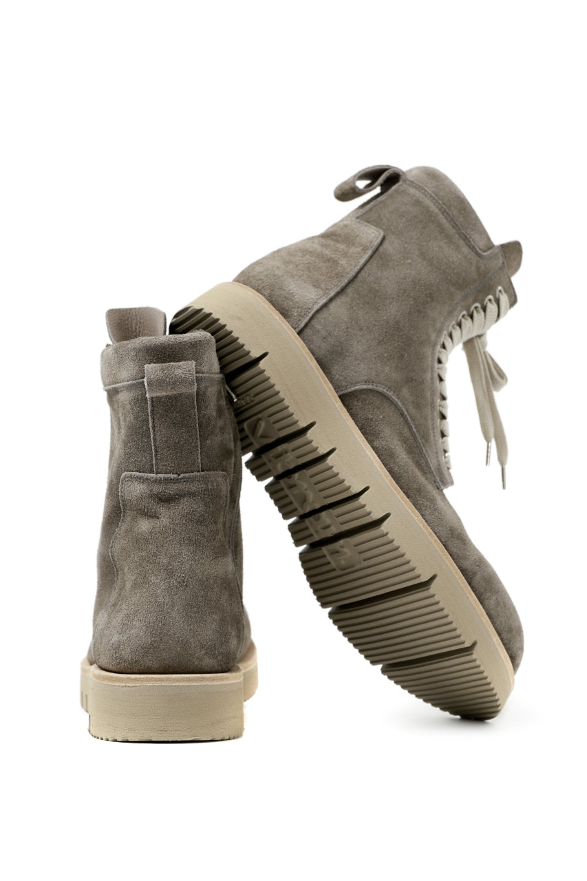 Load image into Gallery viewer, A.F ARTEFACT x Portaille LACE-UP SIDE ZIP BOOTS / SOFT SUEDE (GREIGE)