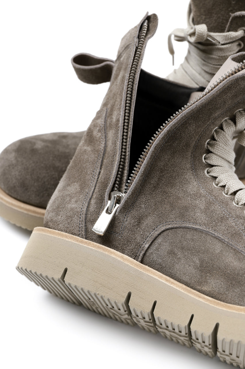 Load image into Gallery viewer, A.F ARTEFACT x Portaille LACE-UP SIDE ZIP BOOTS / SOFT SUEDE (GREIGE)