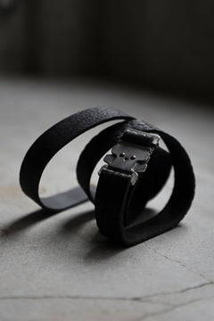 画像をギャラリービューアに読み込む, ierib detachable buckle belt / one piece rough bull (BLACK)