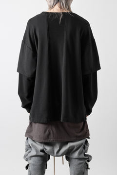 画像をギャラリービューアに読み込む, INDEPICT® × LOOM exclusive INVERSION TERRY LAYERED TOP (BLACK)