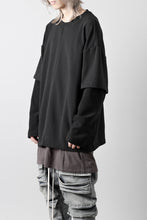画像をギャラリービューアに読み込む, INDEPICT® × LOOM exclusive INVERSION TERRY LAYERED TOP (BLACK)